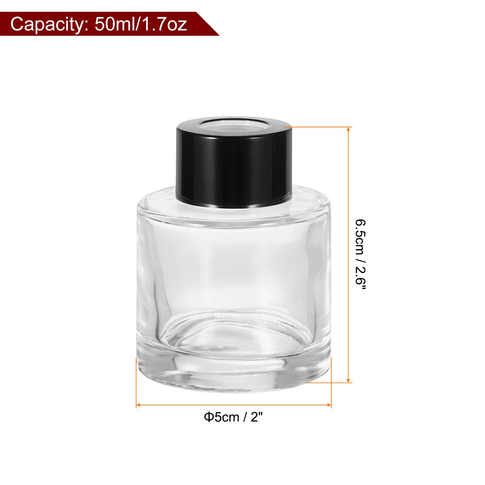 Amazon.co.jp: uxcell 250ml/1.7ozの空のガラスディフューザーボトル
